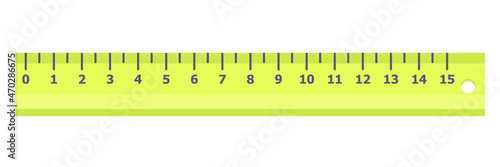 green plastic ruler