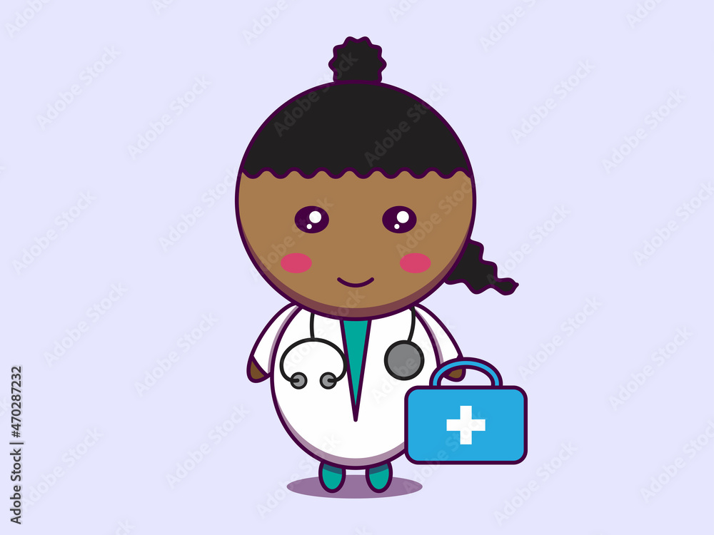 cute doctor character vector cartoon illustration cute doctor character vector cartoon illustration
