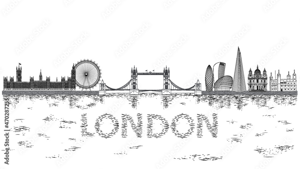 Vector illustration of London skyline 