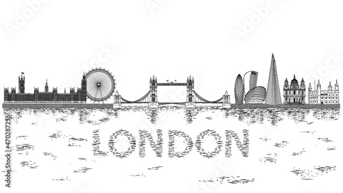 Vector illustration of London skyline 