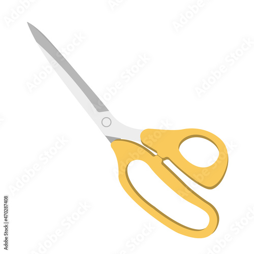 stationery yellow scissors