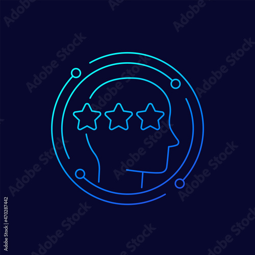 experience and skills line vector icon
