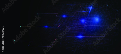 Abstract Elegant diagonal striped blue background, vector picture and Digital background , connection , network, Light technology  © Aneg
