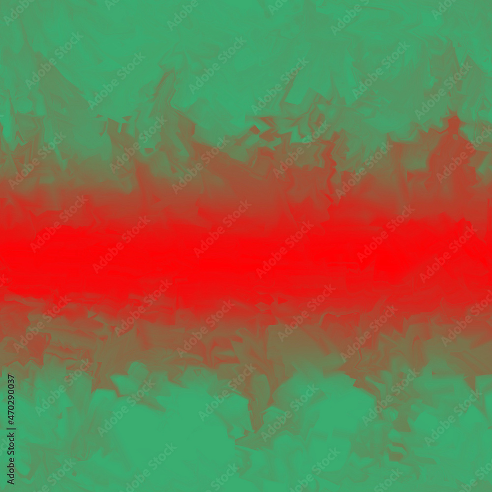 Green and red horizontal gradient, distressed. Volume effect