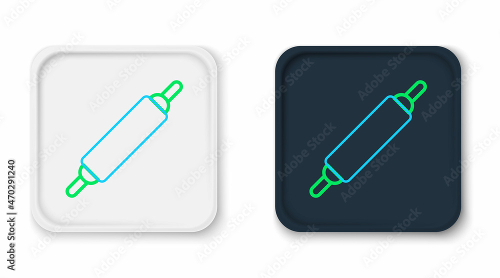 Line Rolling pin icon isolated on white background. Colorful outline concept. Vector Line Rolling pin icon isolated on white background. Colorful outline concept. Vector