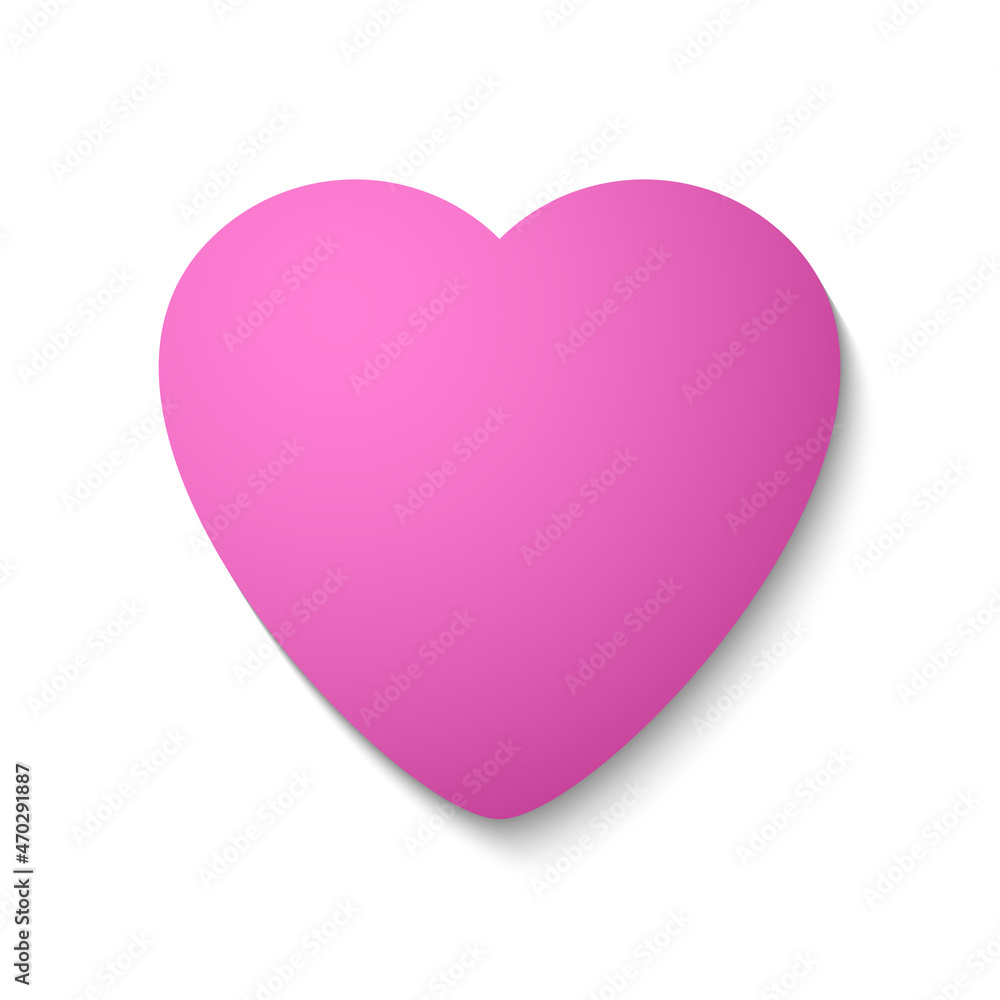 Pink Heart icon design. Vector illustration. Eps10