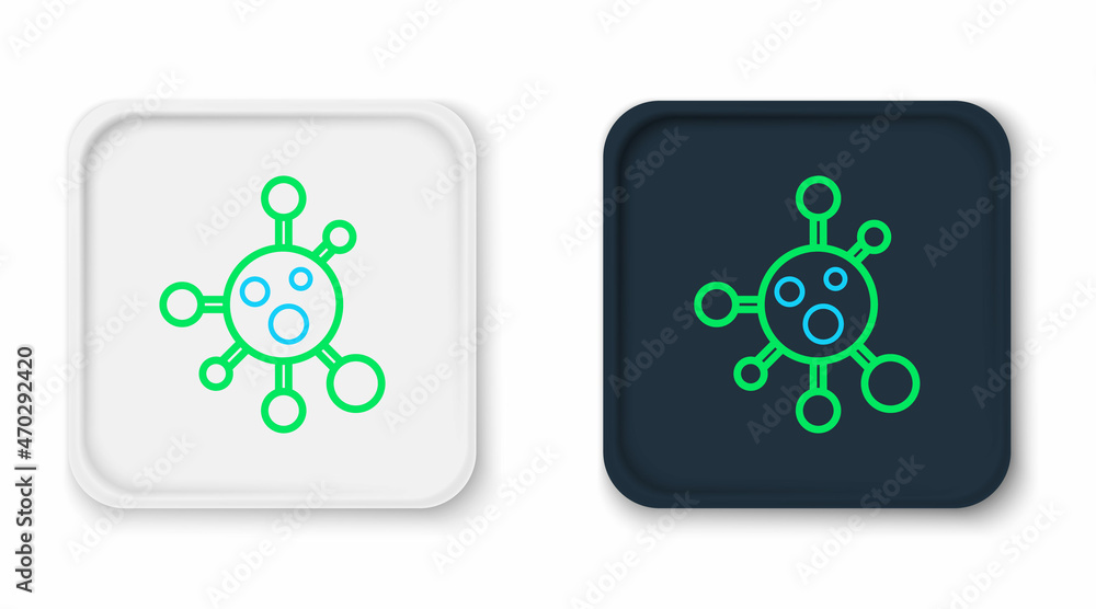 Line Molecule icon isolated on white background. Structure of molecules in chemistry, science teachers innovative educational poster. Colorful outline concept. Vector Line Molecule icon isolated on white background. Structure of molecules in chemistry, science teachers innovative educational poster. Colorful outline concept. Vector