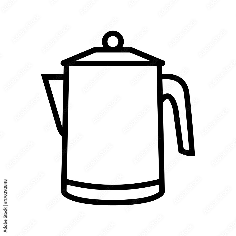 percolator coffee make equipment line icon vector. percolator coffee make equipment sign. isolated contour symbol black illustration percolator coffee make equipment line icon vector. percolator coffee make equipment sign. isolated contour symbol black illustration