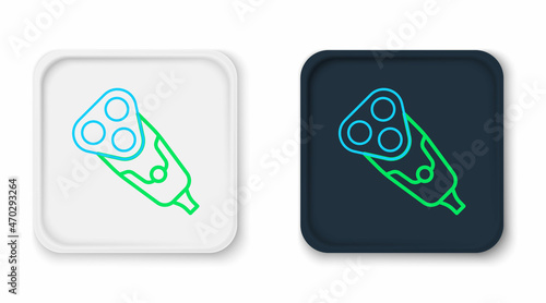 Line Electric razor blade for men icon isolated on white background. Electric shaver. Colorful outline concept. Vector