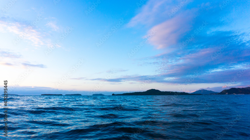 Obraz premium 遊覧船から海原