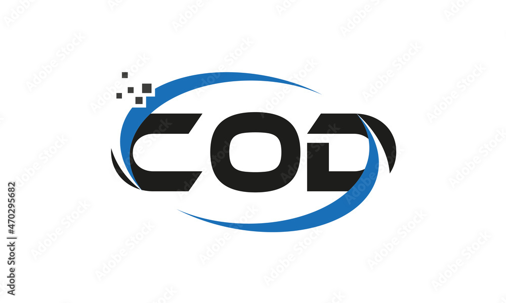 dots or points letter COD technology logo designs concept vector Template Element dots or points letter COD technology logo designs concept vector Template Element