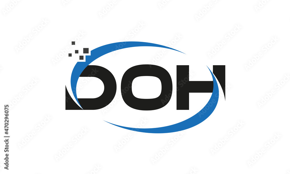 dots or points letter DOH technology logo designs concept vector Template Element dots or points letter DOH technology logo designs concept vector Template Element