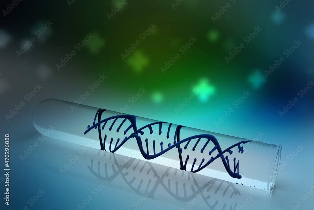 2d render of dna structure, abstract background 2d render of dna structure, abstract background