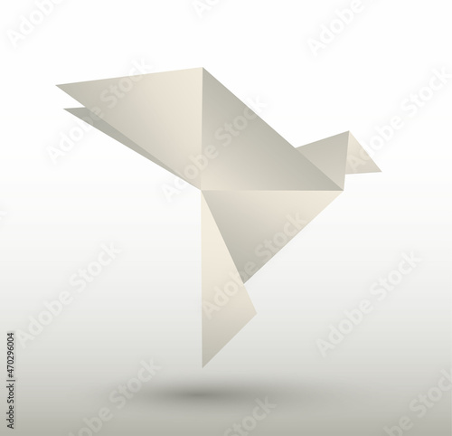 Origami bird vector illustration