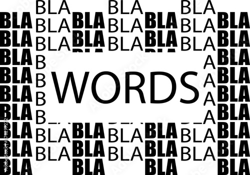 Fondo de palabras negras en fondo blanco.