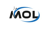dots or points letter MOL technology logo designs concept vector Template Element	