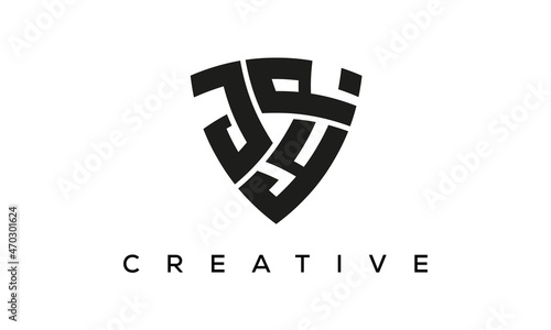 JYP letters logo, security Shield logo vector	 photo