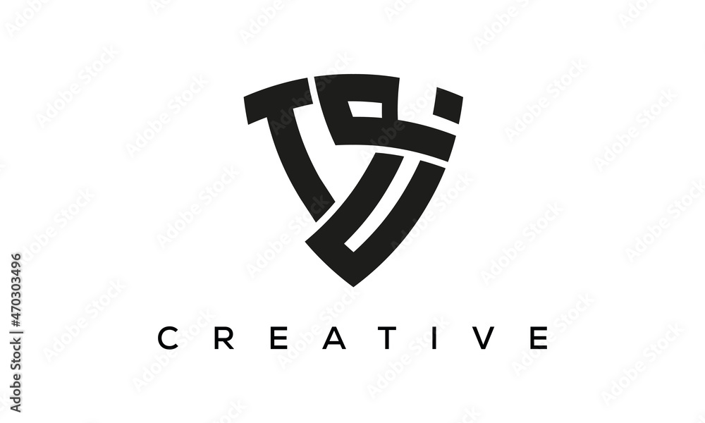 TUP letters logo, security Shield logo vector TUP letters logo, security Shield logo vector