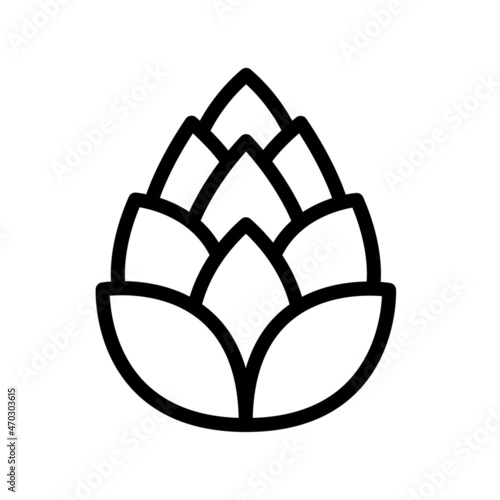 Pinecone Conifer cone vector logo icon 