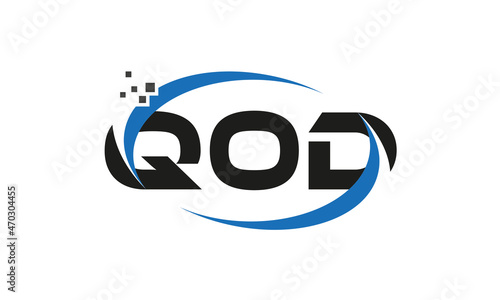 dots or points letter QOD technology logo designs concept vector Template Element	 photo