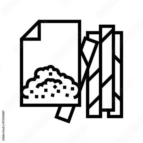 tobacco paper for make cigarette line icon vector. tobacco paper for make cigarette sign. isolated contour symbol black illustration