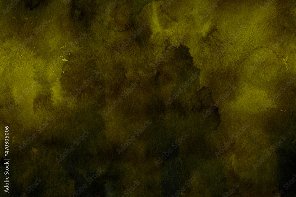 abstract grunge ink dark yellow halftone smoke effect vibrant retro painting texture with ink pastel water splash fancy pattern on dark.
