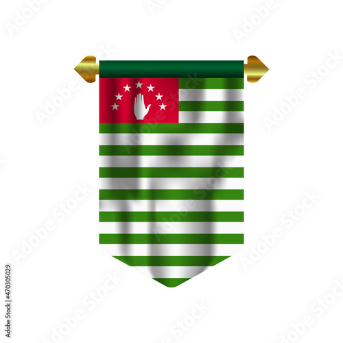 Abkhazia flag, vector illustration. Abkhazia flag, vector illustration on a white background.