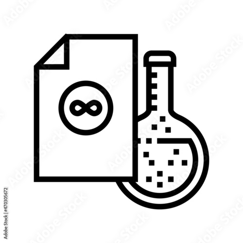 acid-free paper sheet line icon vector. acid-free paper sheet sign. isolated contour symbol black illustration