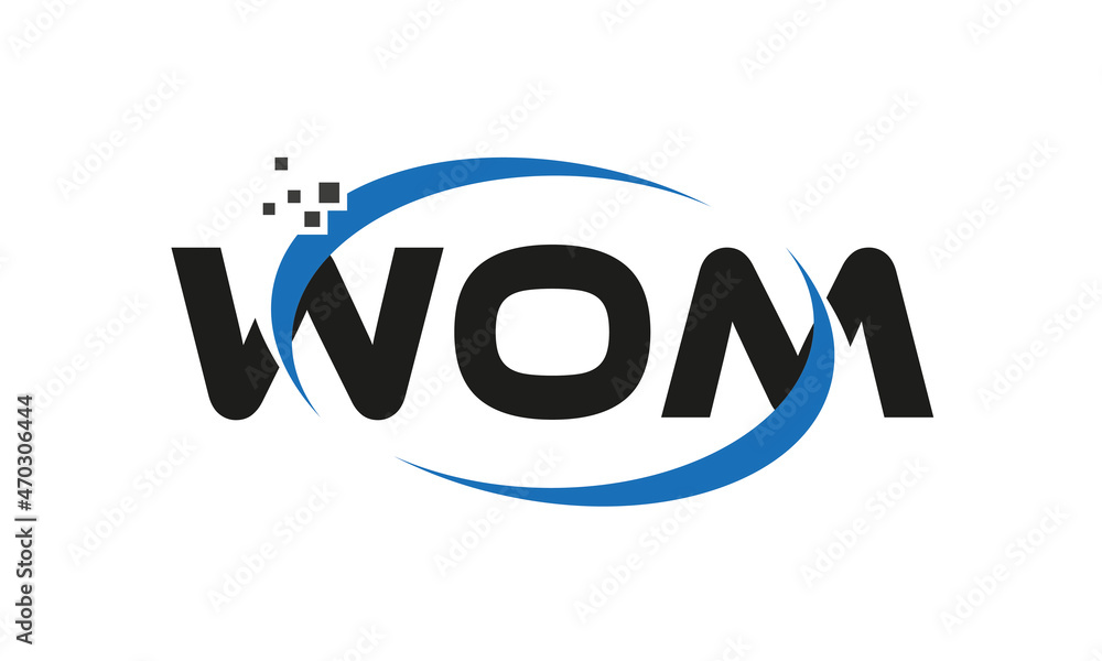 dots or points letter WOM technology logo designs concept vector Template Element dots or points letter WOM technology logo designs concept vector Template Element