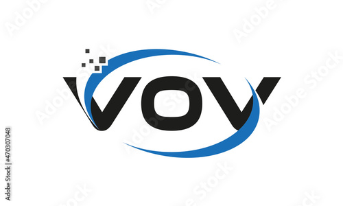 dots or points letter VOV technology logo designs concept vector Template Element	 photo