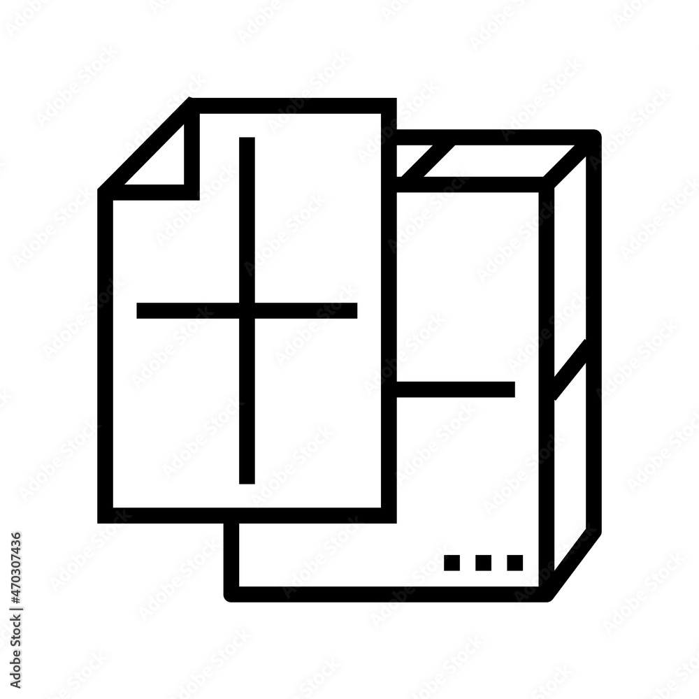 manilla paper line icon vector. manilla paper sign. isolated contour symbol black illustration manilla paper line icon vector. manilla paper sign. isolated contour symbol black illustration
