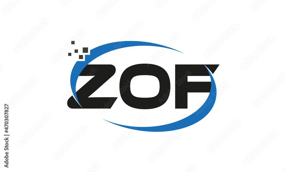 dots or points letter ZOF technology logo designs concept vector Template Element dots or points letter ZOF technology logo designs concept vector Template Element