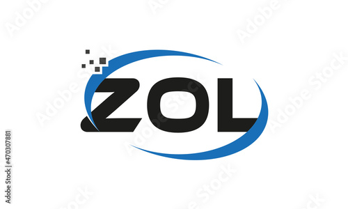 dots or points letter ZOL technology logo designs concept vector Template Element	 photo