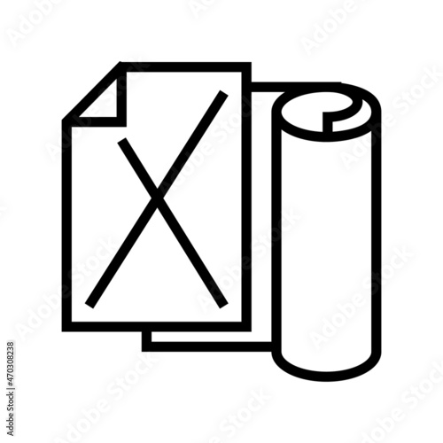 kraft paper list line icon vector. kraft paper list sign. isolated contour symbol black illustration