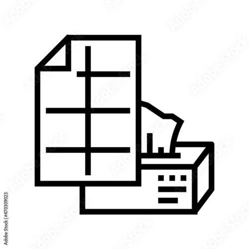 tissue paper line icon vector. tissue paper sign. isolated contour symbol black illustration