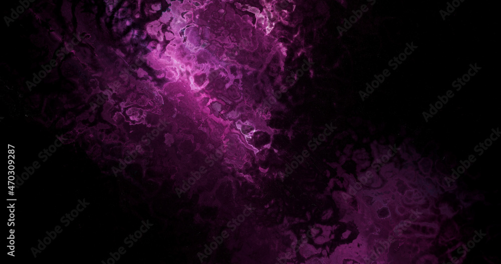 abstract dark purple artistic surface gradient underwater wave rays shining texture with futuristic water splash on black.