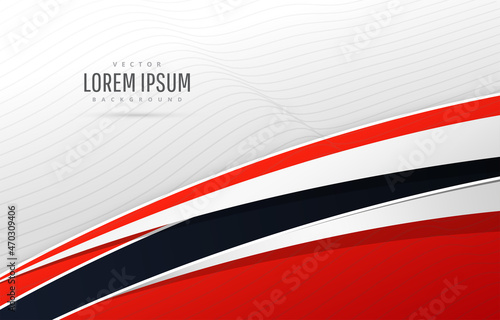stylish red business presentation template design