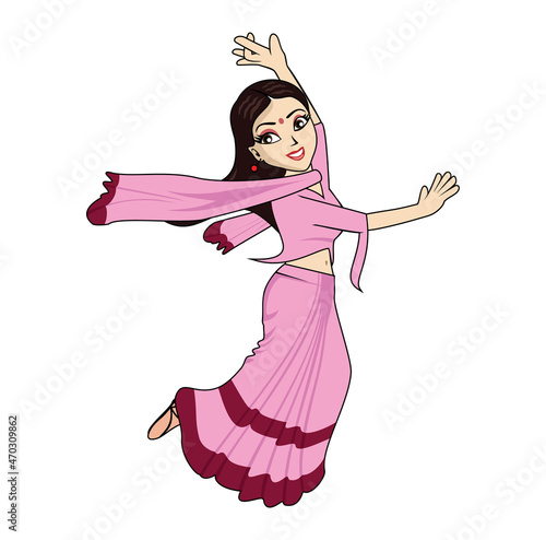 Beautiful indian women character design illustration vector eps format , suitable for your design needs, logo, illustration, animation, etc.