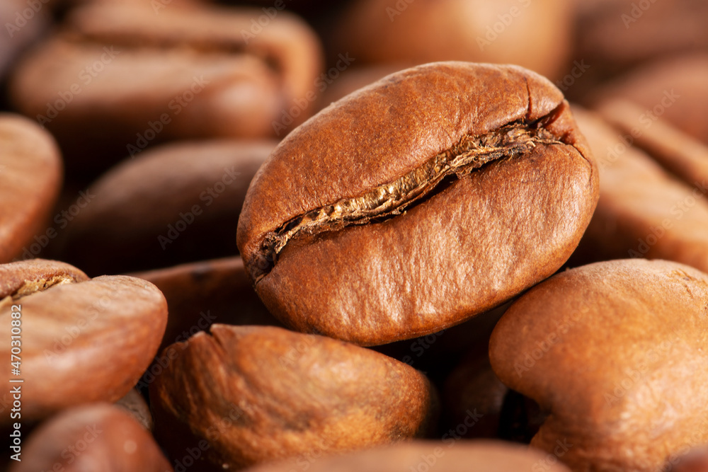 Obraz premium coffee beans close up. background, texture