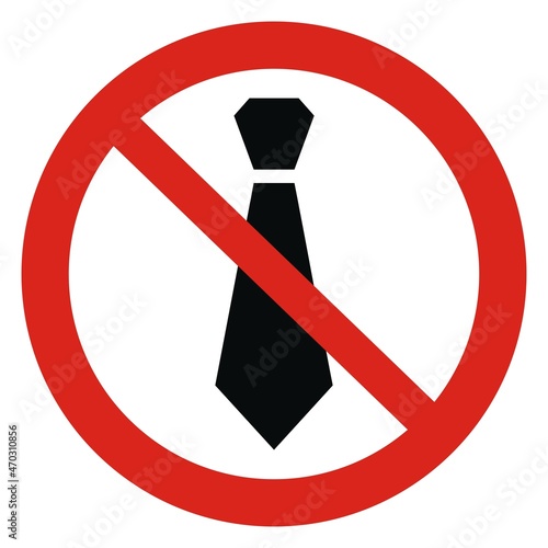 Danger of strangulation, warning of the risk of strangulation when wearing ties, scarves, pendants when working with the device, vector icon