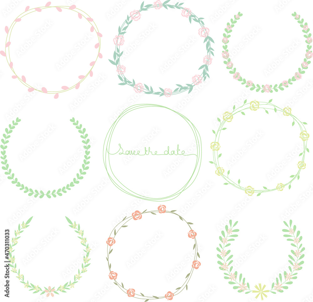 9 floral frames 2 different elements for decoration 9 floral frames 2 different elements for decoration