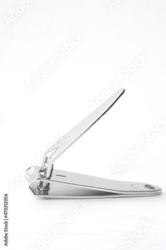 nail clippers on white . High quality photo