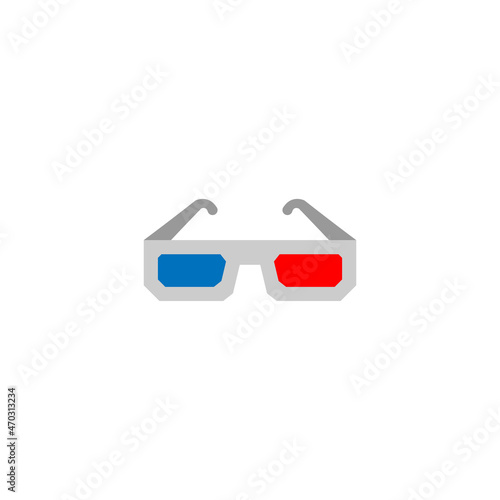 3d glasses  icon design template vector isolated illustration
