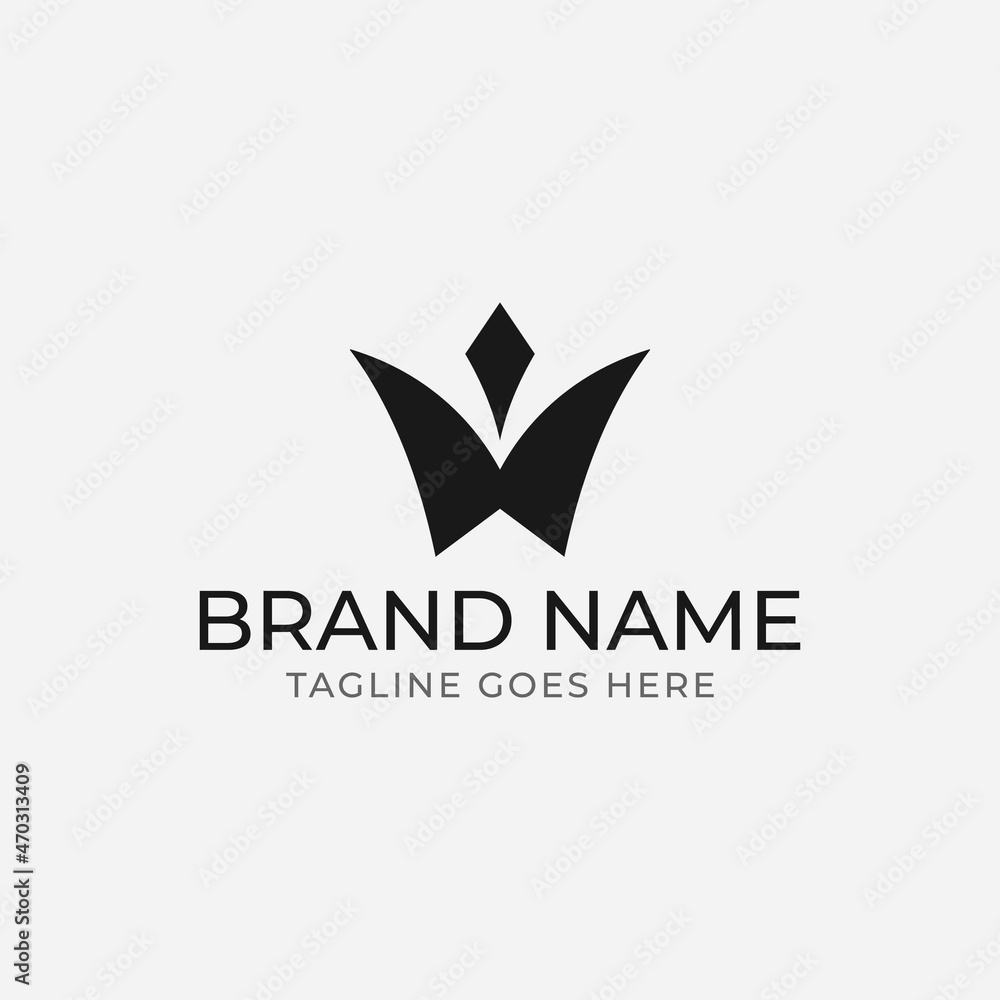 Crown logo design vector template. Crown logo design vector template.
