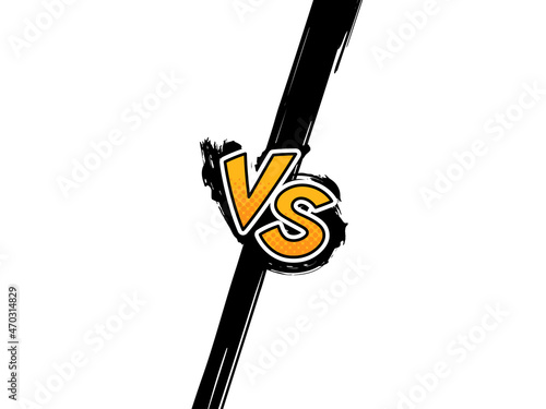 VS_筆で描いたバトルの線_対決_アメコミ風_文字