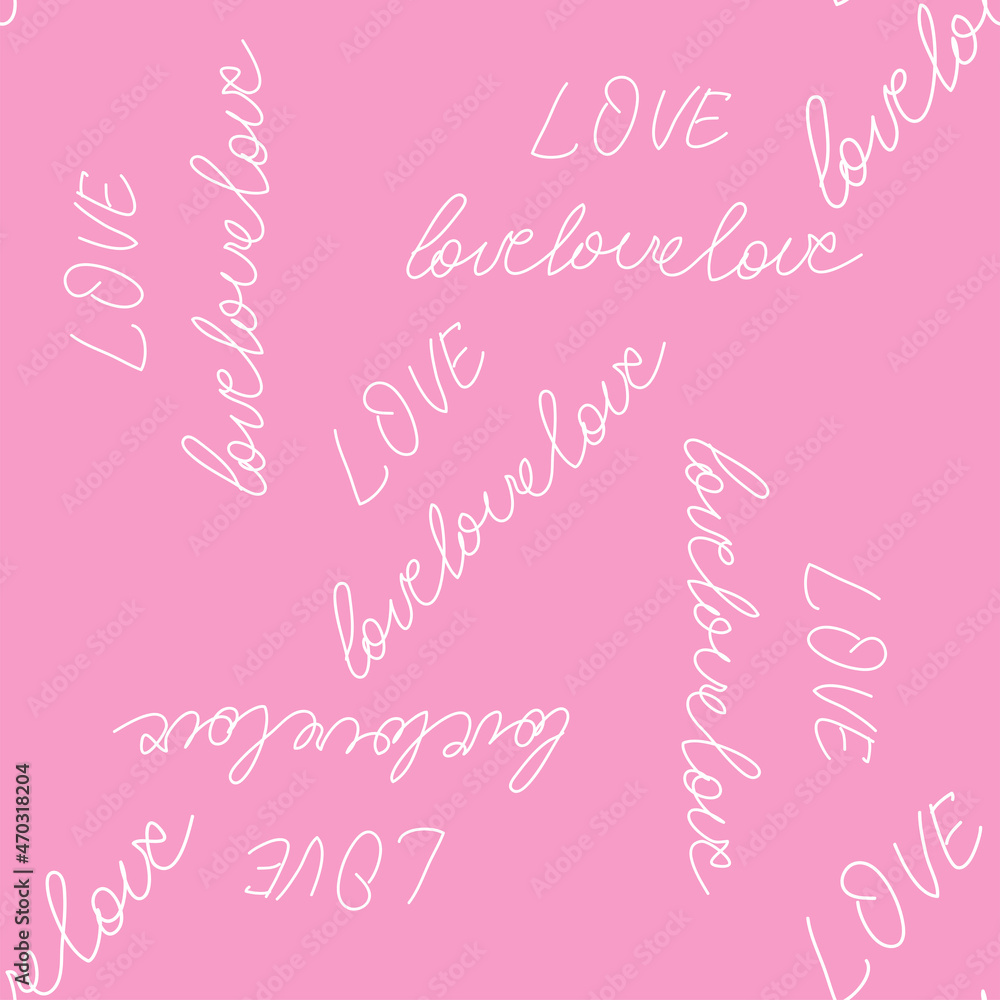 love you hearts romantic pattern illustration isolated on white. black and white seamless pattern for wallpaper, textiles, packaging, scrapbooking, foil stamping.