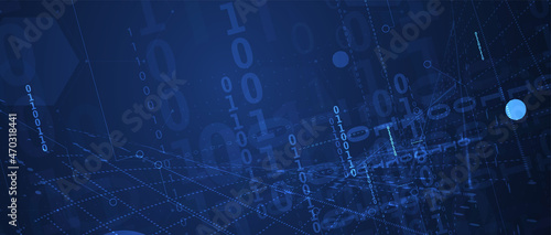 Technology data background, idea of global business solution