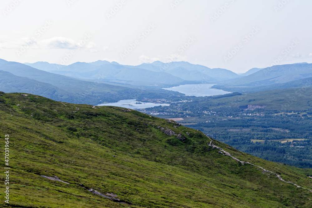 Views towards Fort William from Ben Nevis - Scotland
