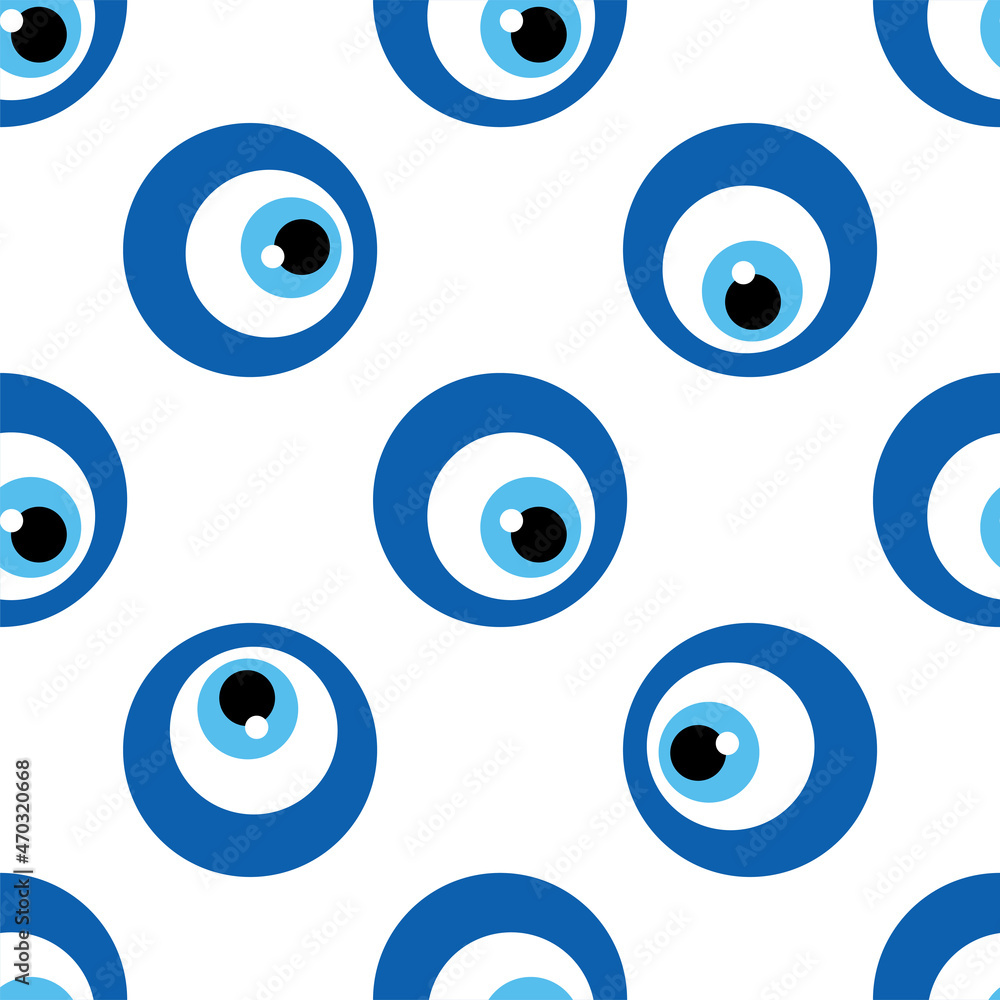 Seamless pattern with Turkish evil eye bead. Good luck. Turkish tile. Oriental ottoman design Seamless pattern with Turkish evil eye bead. Good luck. Turkish tile. Oriental ottoman design