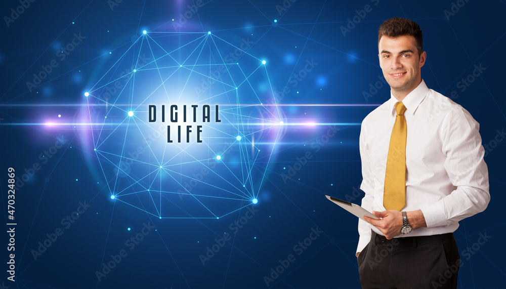 businessman thinking about security concept businessman thinking about security concept